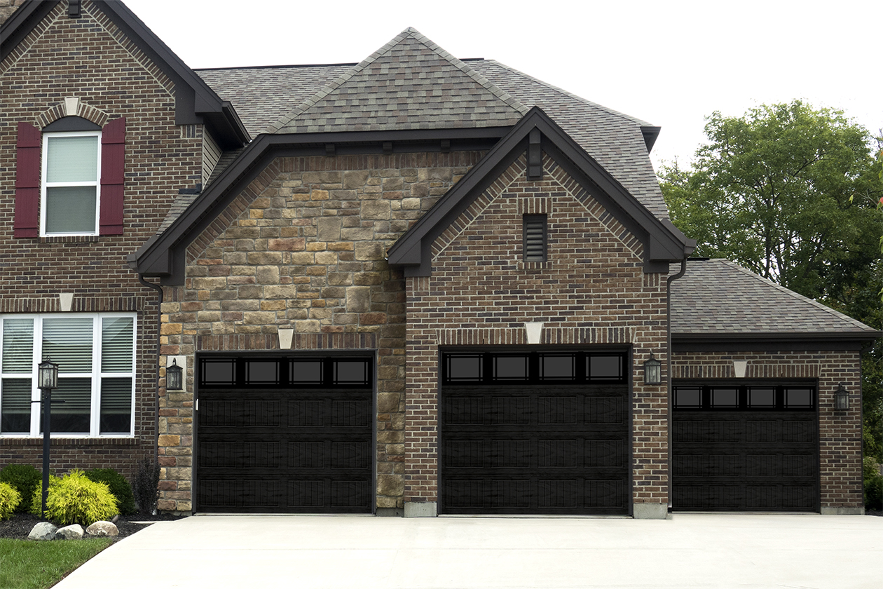 black patrician garage doors