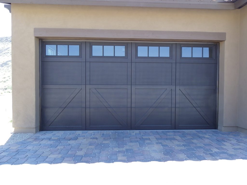 Double car garage SteelHouse Bradford B6 model in Woodtone Finish with Vents